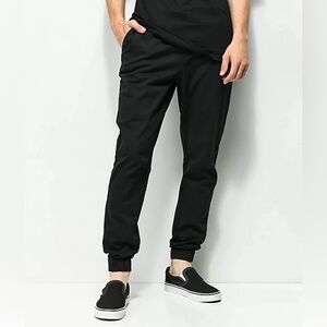 Empyre Men XS Black Casual Pants Joggers Bottoms Drawstrings Elastic Waist Cuffs